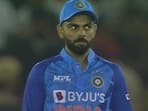 Virat Kohli reacts during India vs Australia 1st T20I on Tuesday.