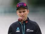 New Zealand's Trent Boult during nets at Lord's Cricket Ground