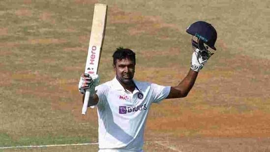 Ravichandran Ashwin celebrates his 5th Test hundred on the third day of second India vs England Test in Chennai